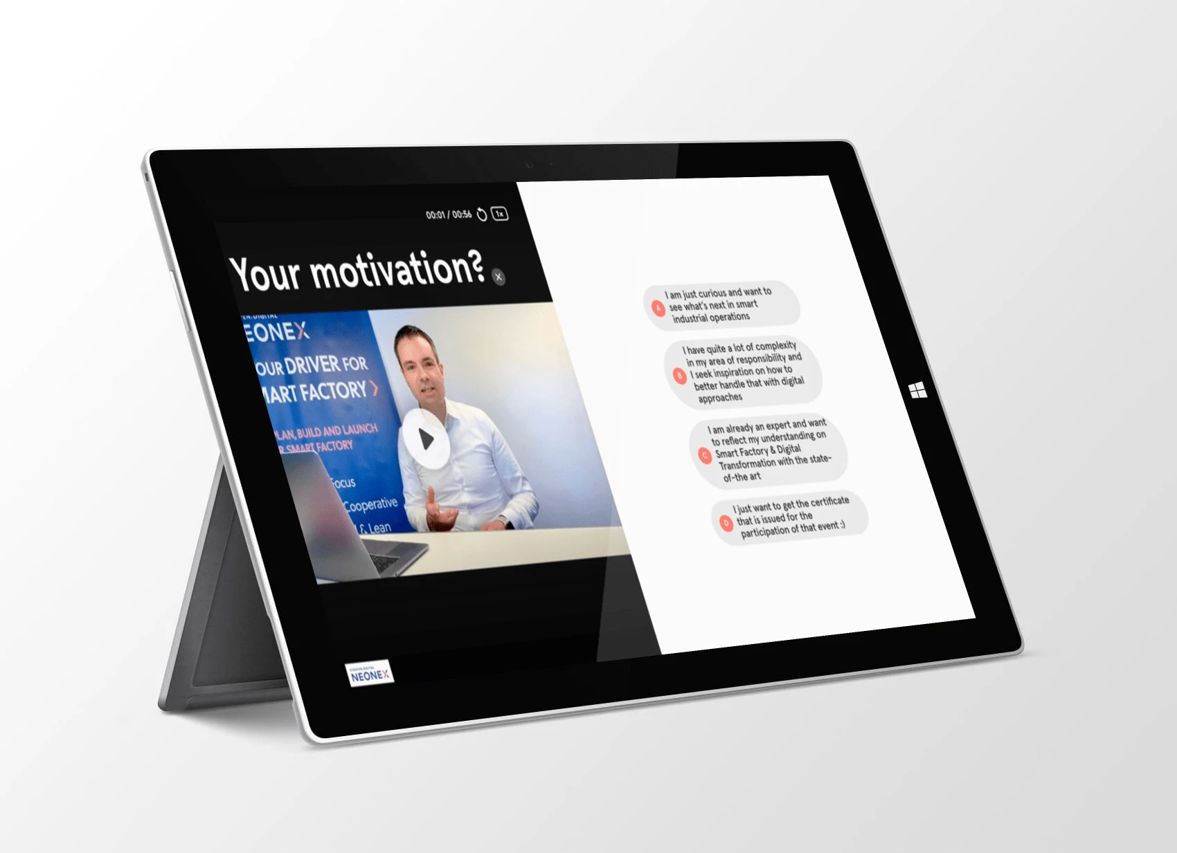 Online Training Smart Starter at the beginning of a Smart Factory Transformation