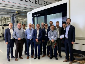 The Pepperl+Fuchs core team with the hosts from DMG MORI in Pfronten